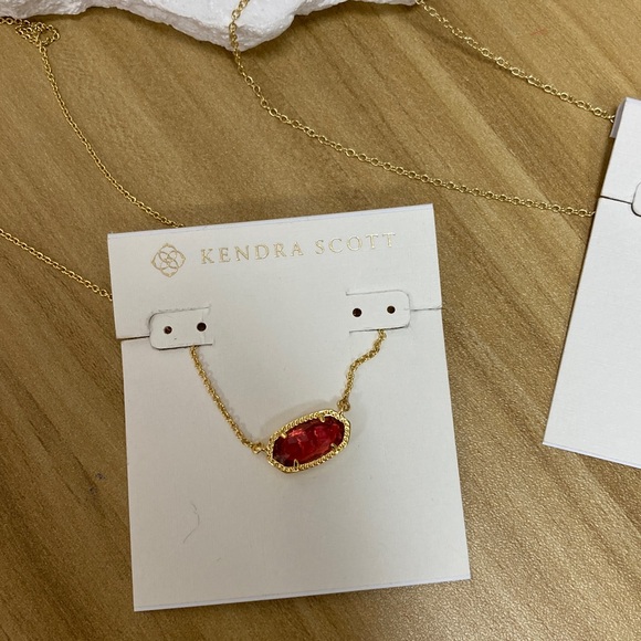 Kendra Scott Gold Necklaces with Pink and White Stones - Picture 3 of 4